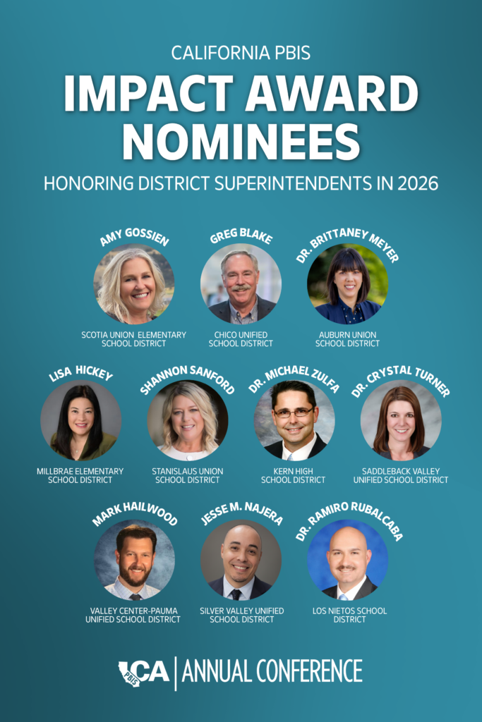 Graphic with photos of the 2026 Impact Award Nominees honoring district superintendents in 2026